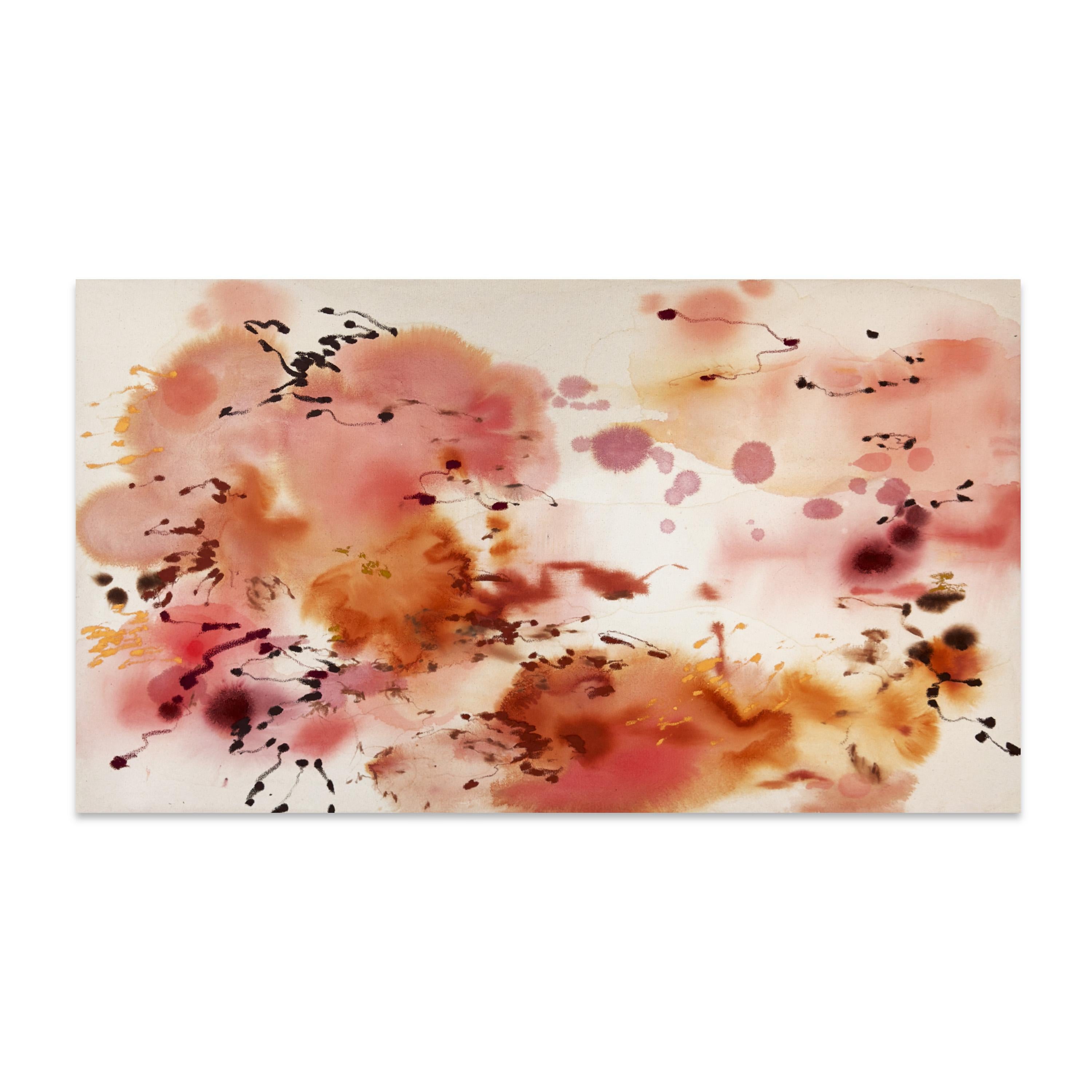 ABSTRACT Opera d'arte Colors Red Water Canada dell'artista contemporanea Celia Lees 2024 in vendita 6