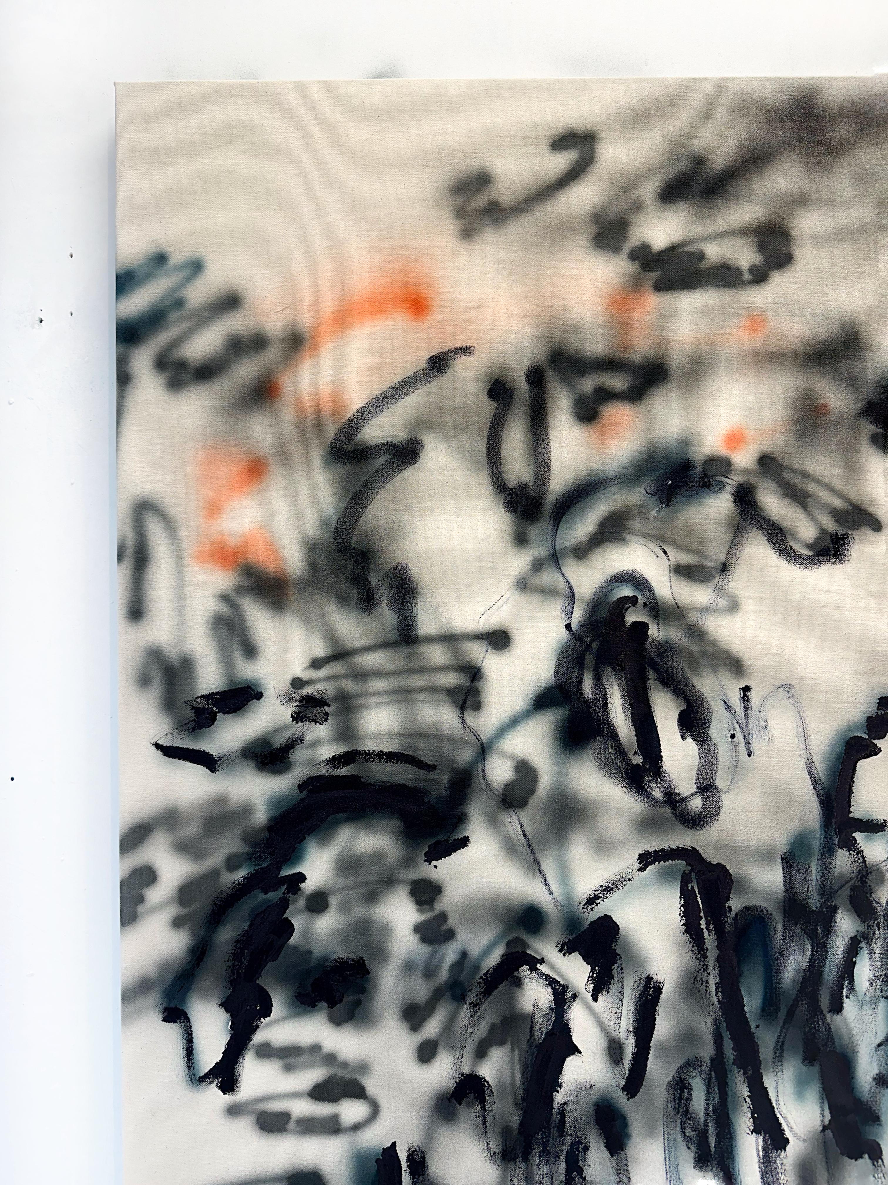 ABSTRACT Dark Lines Artwork by Contemporary Artist Celia Lees 2024 1