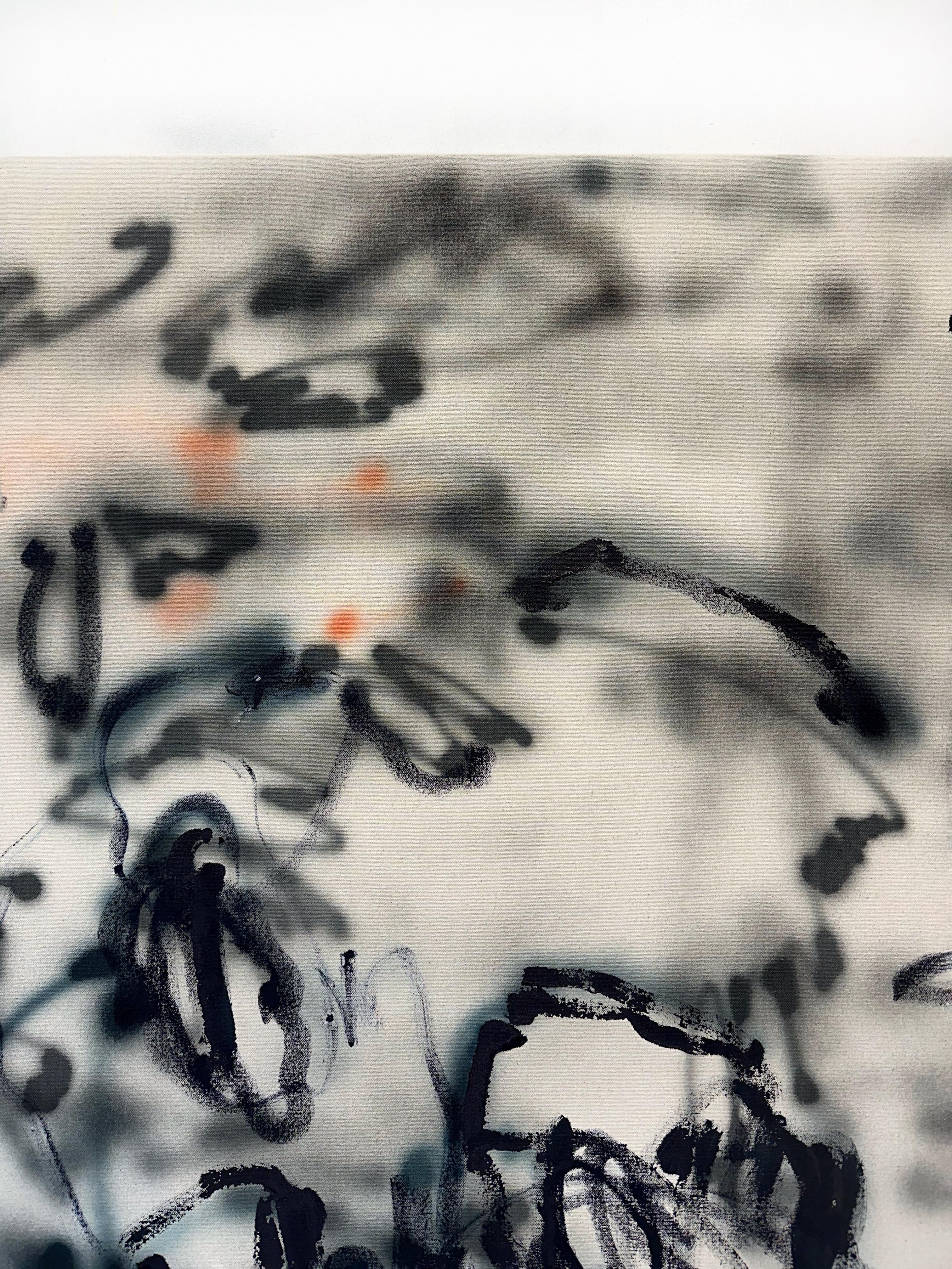 ABSTRACT Dark Lines Artwork by Contemporary Artist Celia Lees 2024 2