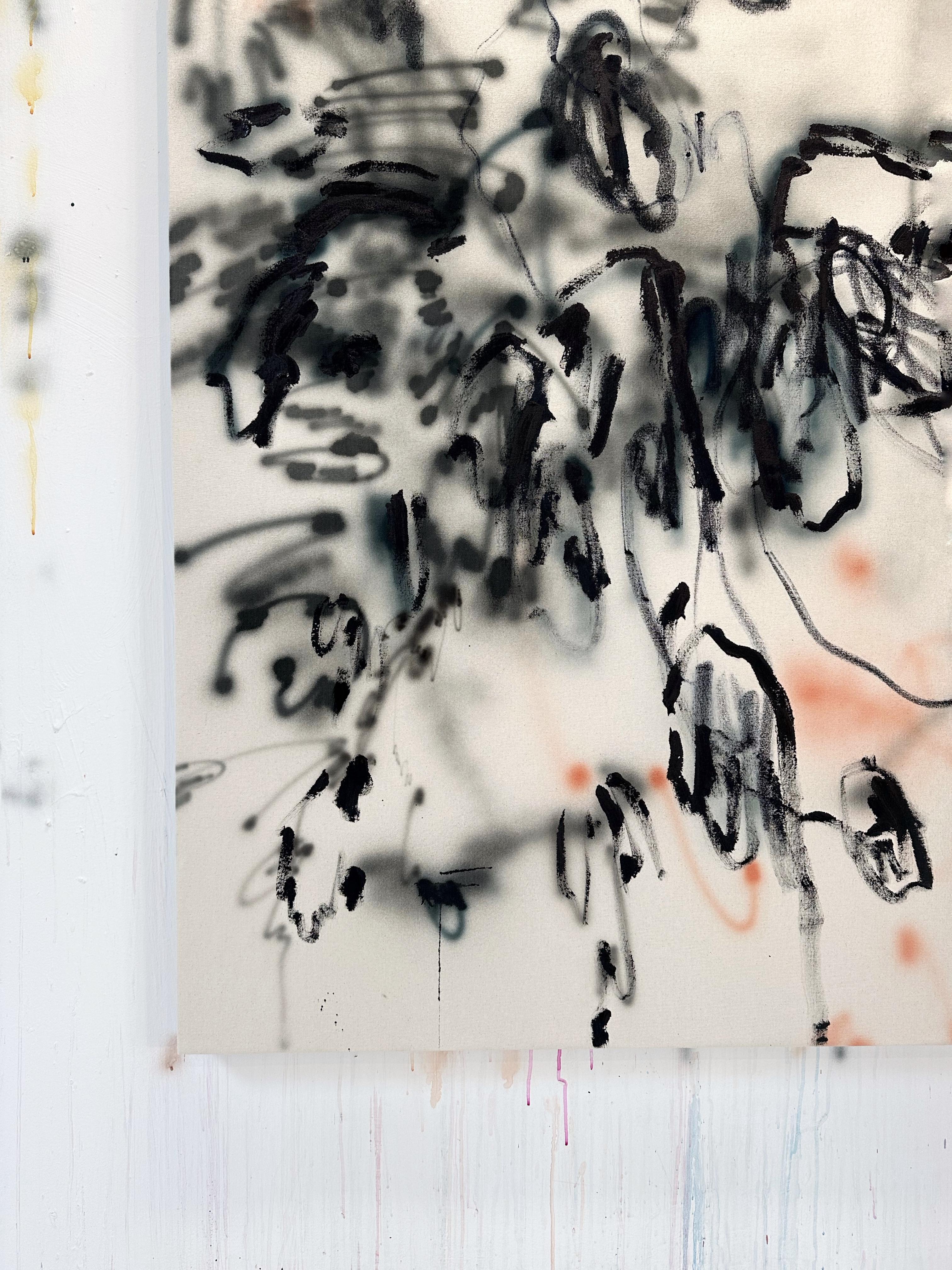 ABSTRACT Dark Lines Artwork by Contemporary Artist Celia Lees 2024 3
