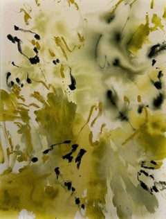 ABSTRACT Lines Green Artwork Contemporary Artist Canadian Celia Lees
