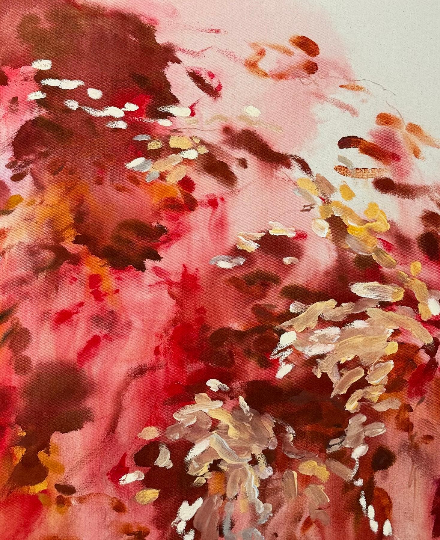 Mulberry Tree II” by Celia Lees, 2025 — Warm Abstract Composition in Red Ochre For Sale 1