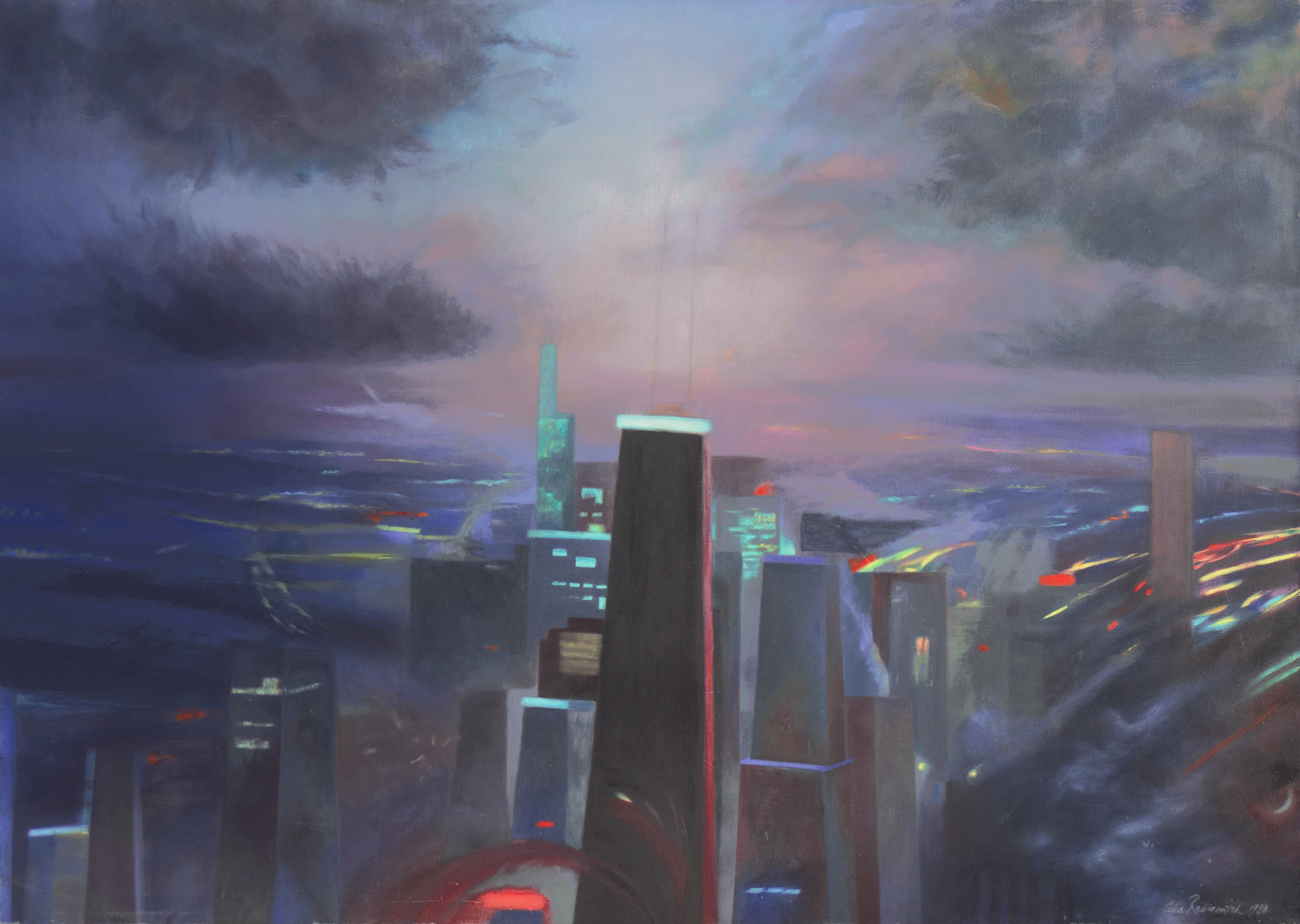 Celia Rabinovitch Landscape Painting - 'Toronto Sunset', Berkeley, Stanford, San Francisco Art Institute, Woman Artist