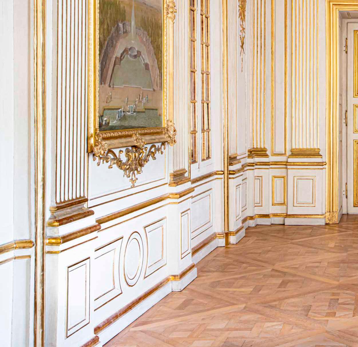 Château Des Déesses. From the Grand Interiors series - Beige Color Photograph by Celia Rogge
