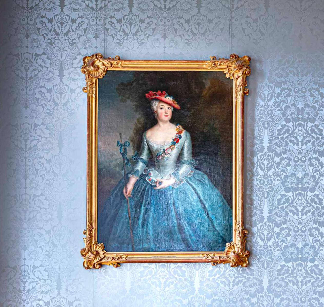 La Dame En Bleu. From the Château D’eau Enfilades series - Photograph by Celia Rogge