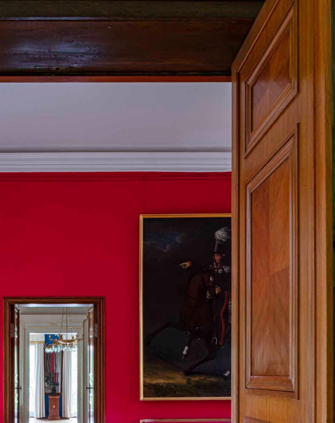 Portes De Salon Rouge. From the Schinkel Enfilades - Interiors Series - Photograph by Celia Rogge