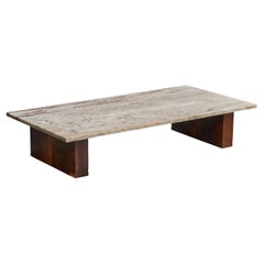 Celina Decorações, Coffee Table, Wood, Marble, Brazil, 1960s