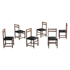 Celina Decorações, Sedie da sala da pranzo, Legno, Pelle, Brasile, anni '60