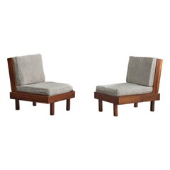 Celina Decorações, Lounge Chairs, Fabric, Wood, Brazil, 1960s
