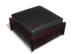 Celina Decoracoes Rosewood Leather Bench with Storage