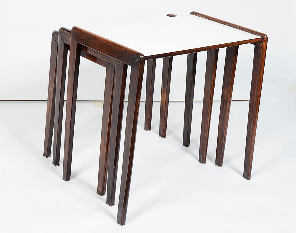 Mid-Century Modern Celina Decorações Set of Nesting Tables 'with Original Labels' For Sale
