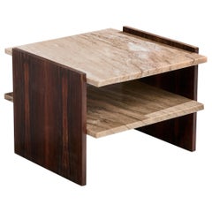 Celina Decorações, Side Table, Wood, Marble, Brazil, 1960s