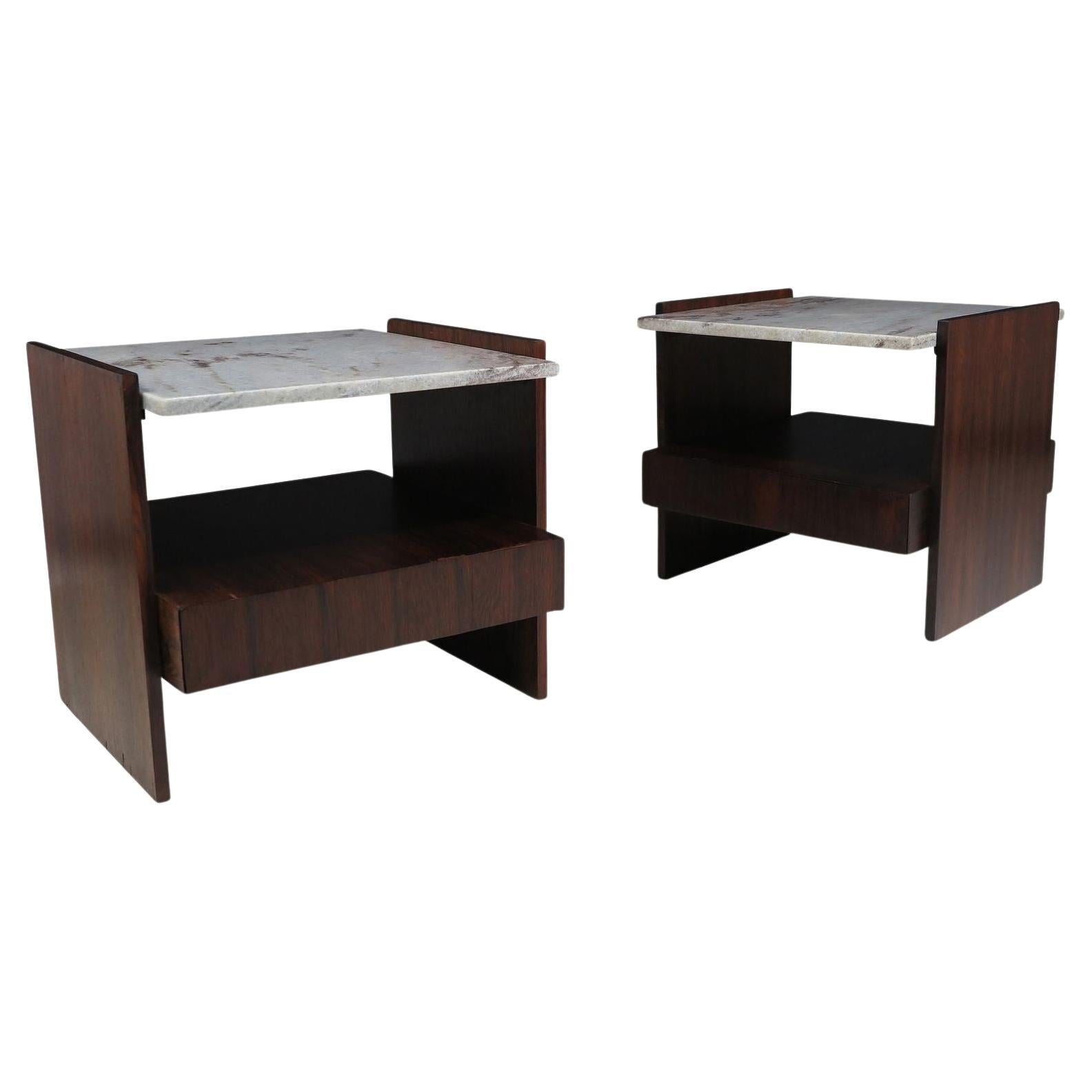 Celina Zilberberg Celina Decorações Brazilian Modern Side Tables or Nightstands For Sale
