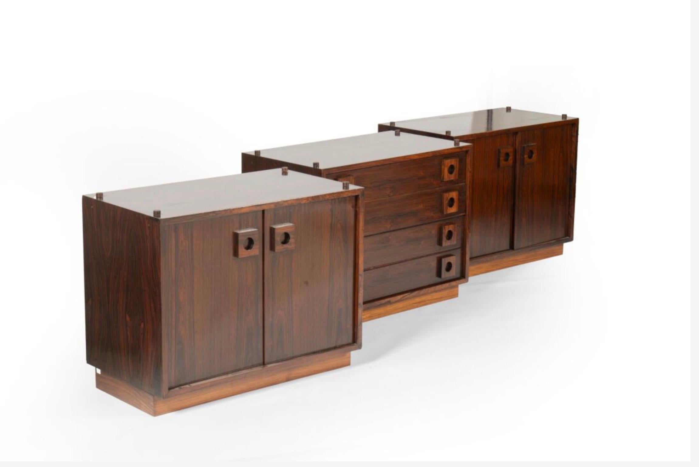 Mid-Century Modern Celina Zilberberg. Buffet modulaire, C.C. 1960 en vente