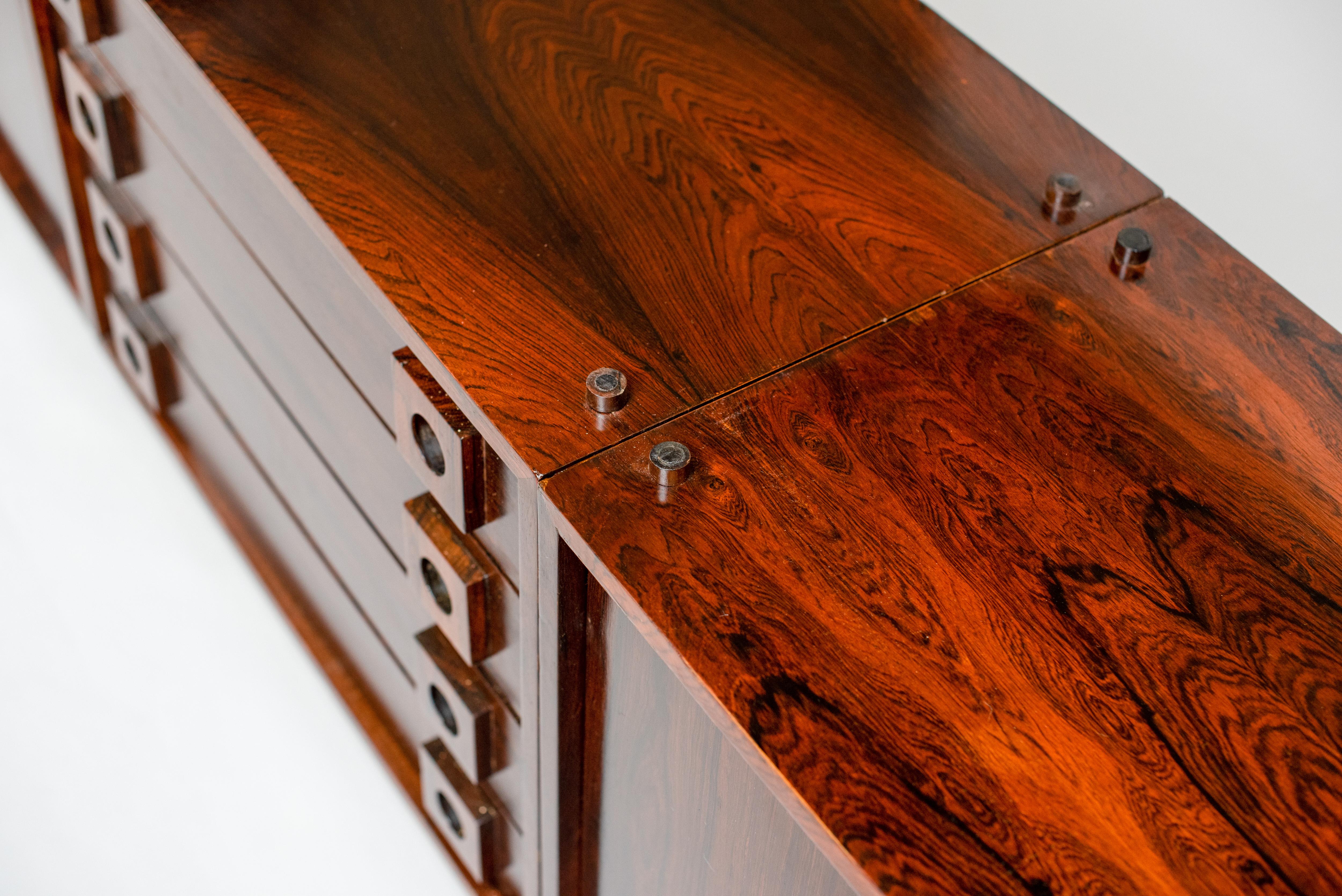 Celina Zilberberg. Modular sideboard, Solid wood and wood veneer, c. 1960 For Sale 2