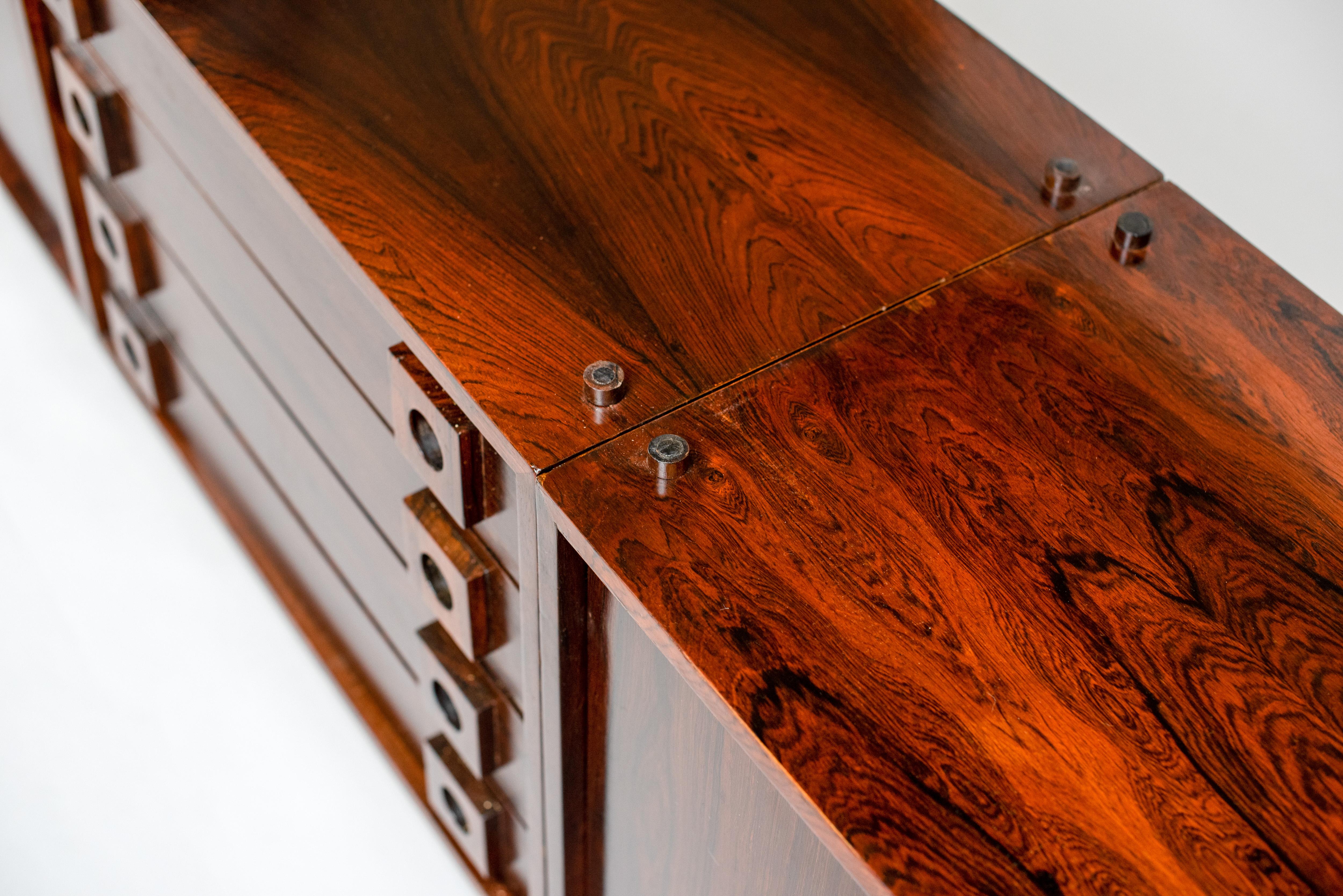 Celina Zilberberg. Modular sideboard, Solid wood and wood veneer, c. 1960 For Sale 3