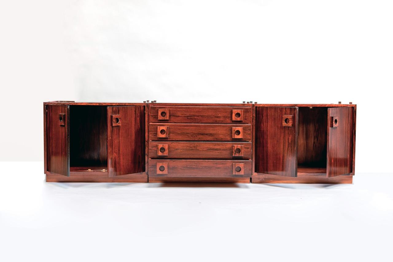 Celina Zilberberg. Modular sideboard, Solid wood and wood veneer, c. 1960 For Sale 9