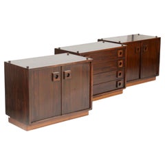Celina Zilberberg. Buffet modulaire, bois massif et placage de bois, vers 1960