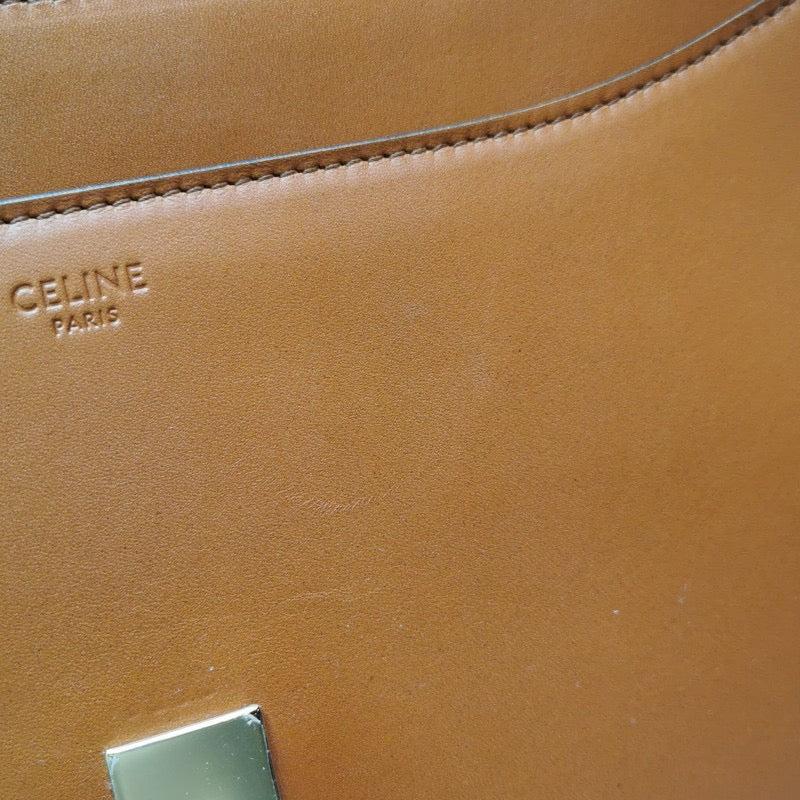 Celine 16 Bag Medium Caramel Natural Tan Smooth Calfskin Leather 9