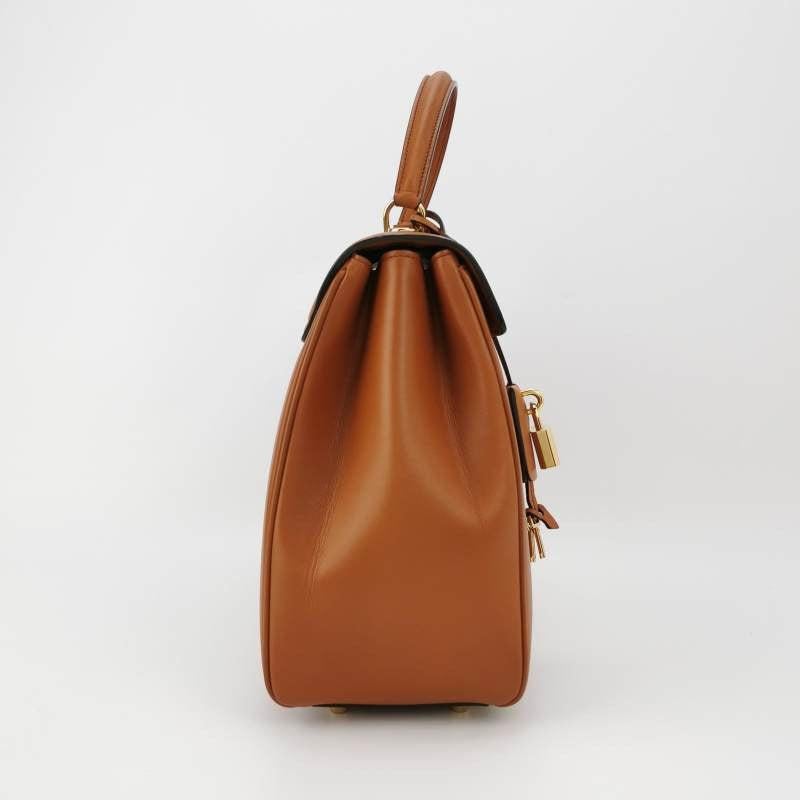 Women's Celine 16 Bag Medium Caramel Natural Tan Smooth Calfskin Leather