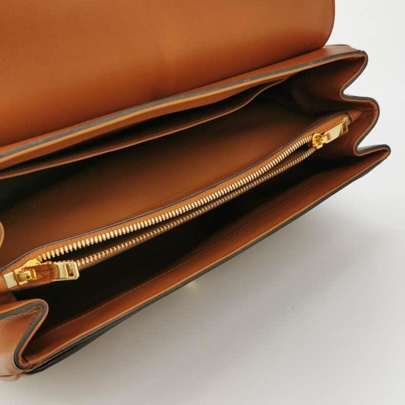 Celine 16 Bag Medium Caramel Natural Tan Smooth Calfskin Leather 1