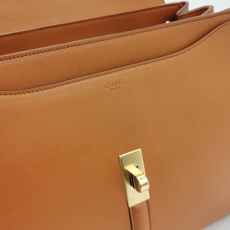 Celine 16 Bag Medium Caramel Natural Tan Smooth Calfskin Leather 4