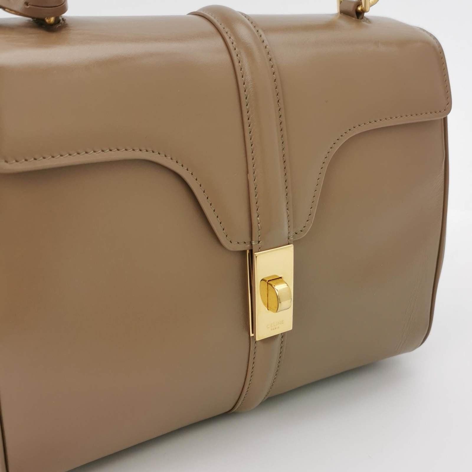 Celine 16 Bag Small Beige Smooth Calfskin Leather For Sale 4