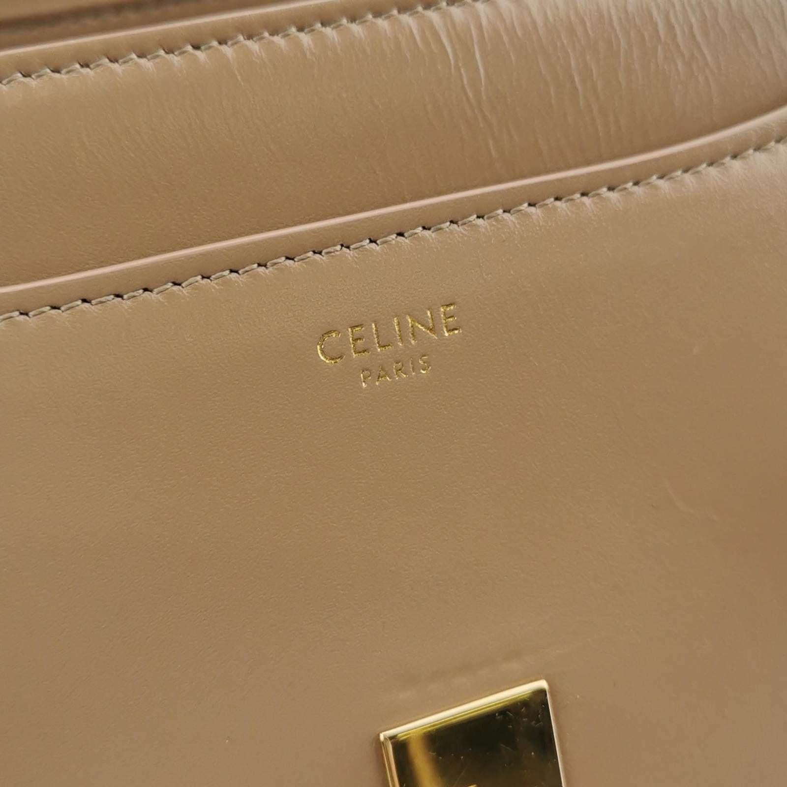 Celine 16 Bag Small Beige Smooth Calfskin Leather For Sale 5