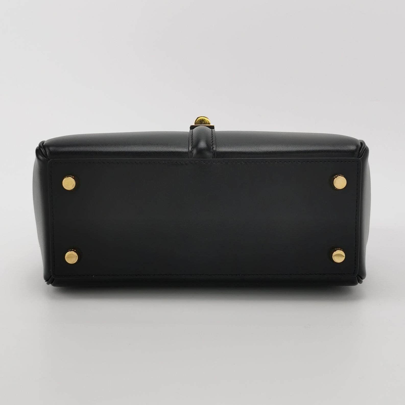 Women's Celine 16 Bag Small Black Smooth Calfskin Leather