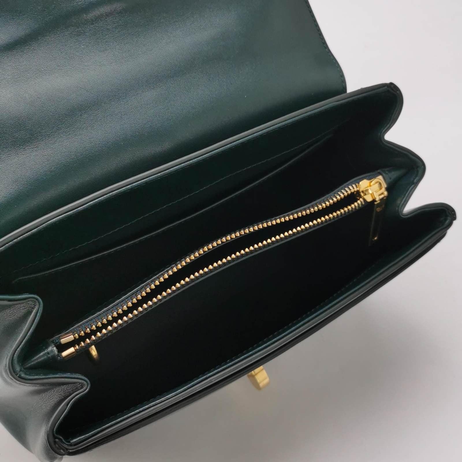 Celine 16 Bag Small Dark Green Smooth Calfskin Leather 3