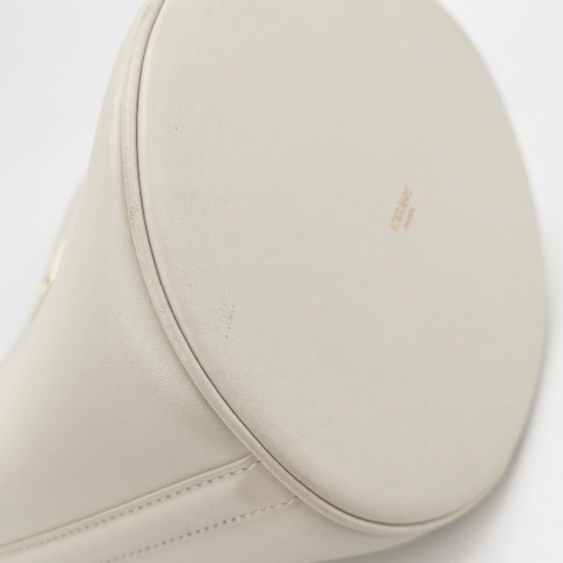 Celine 16 Bucket Bag White Calfskin Leather Crossbody Bag 7