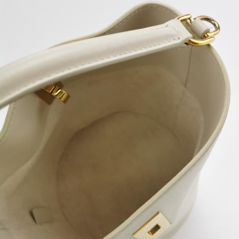 Celine 16 Bucket Bag White Calfskin Leather Crossbody Bag 3