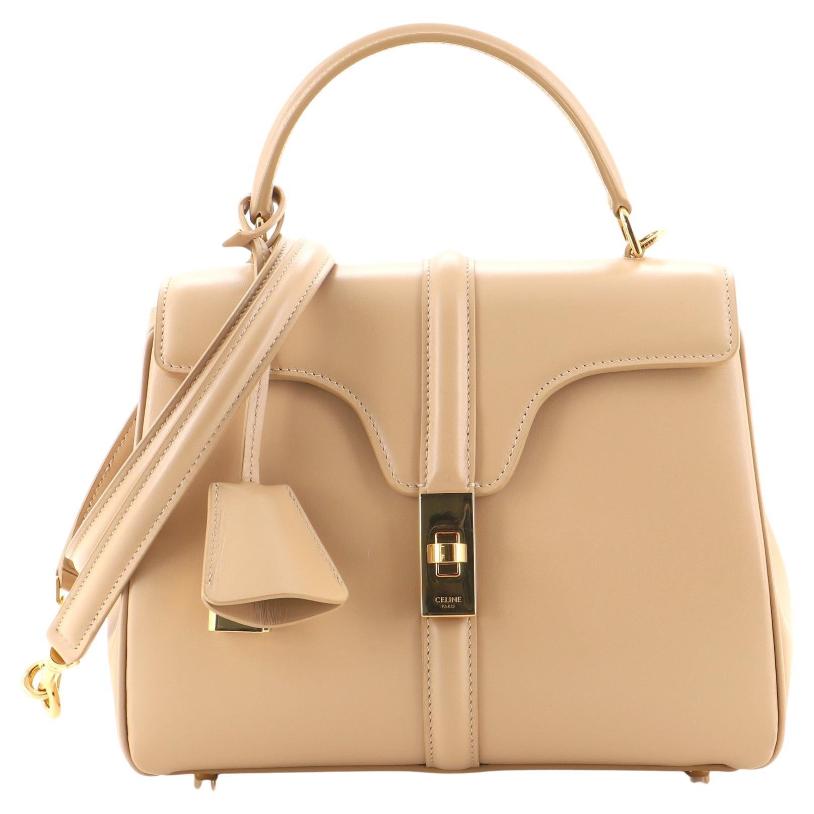 Celine 16 Top Handle Bag Smooth Calfskin Small