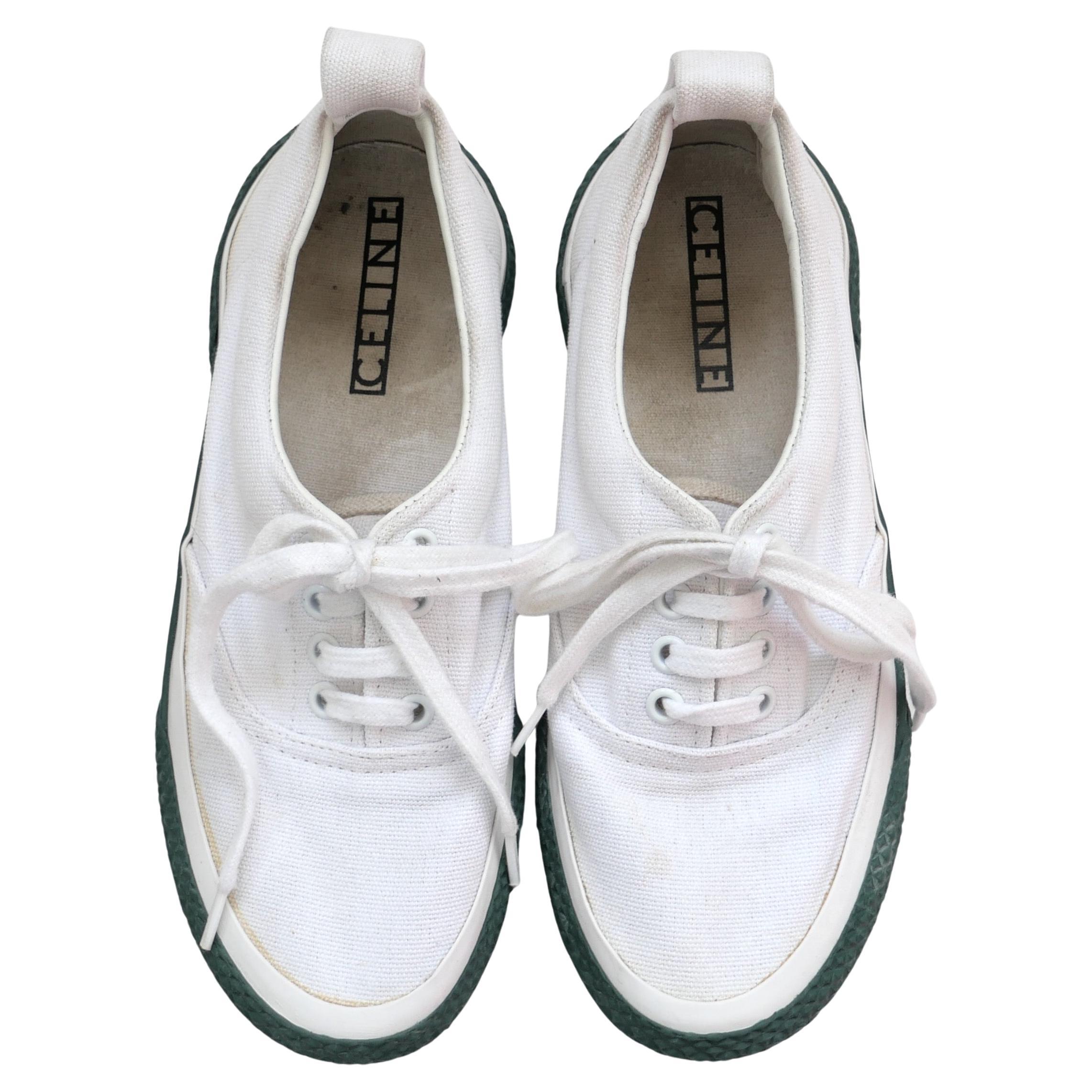 Celine 180° Lace Up Canvas Sneakers Phoebe Philo