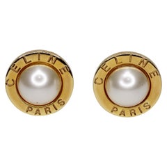 Vintage Céline 1980s Faux Pearl Earrings