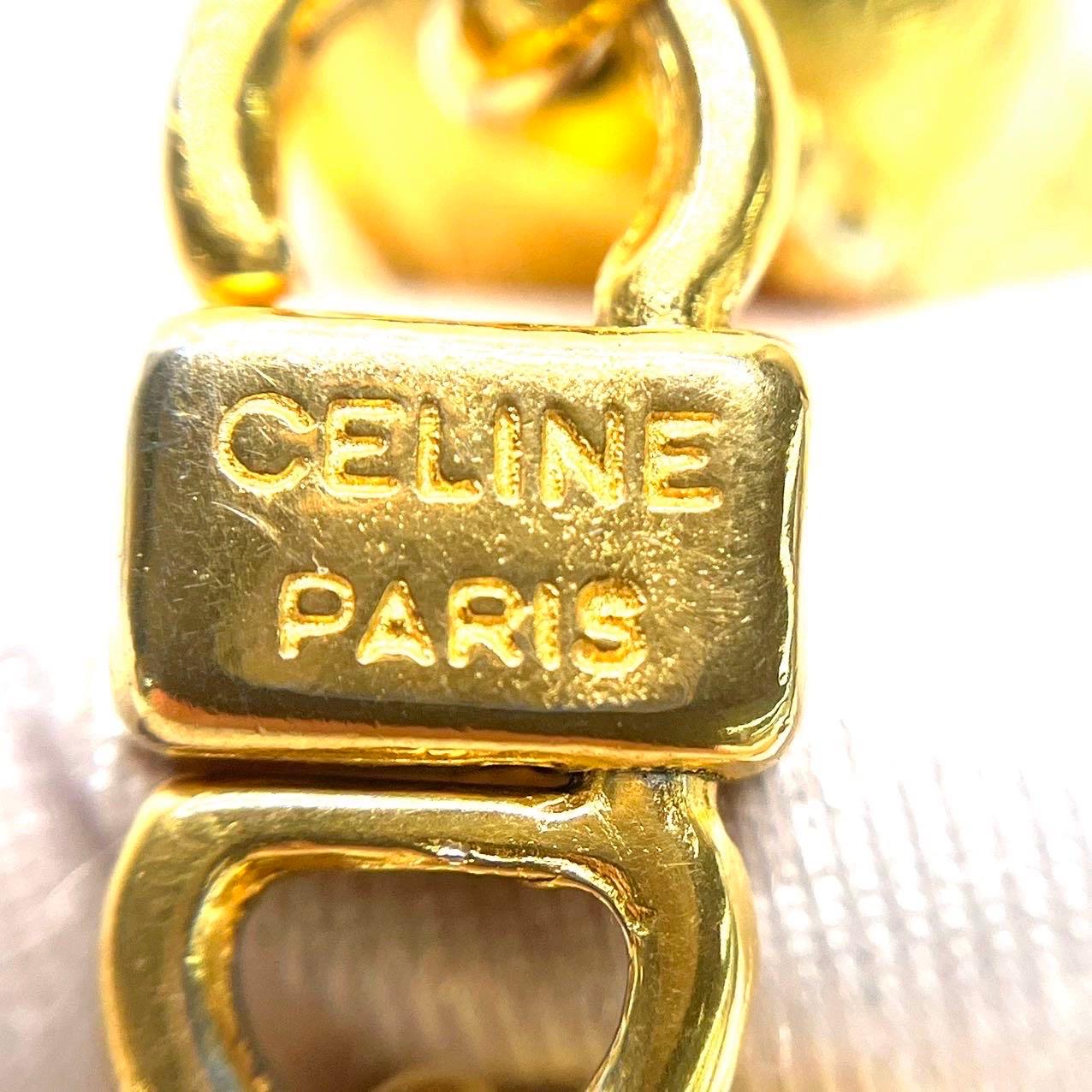 Celine 1990 Bracciale con charme Triomphe Planet in tonalità oro in vendita 7