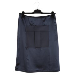 Céline 2010 Jupe FR40 Phoebe Philo Navy Army Skirt UK12 US10 Celine