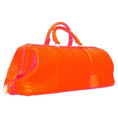CELINE 2011 Sfilata – Phoebe Philo – Borsa con manico superiore in pitone opaco neon "I Need A Doctor"