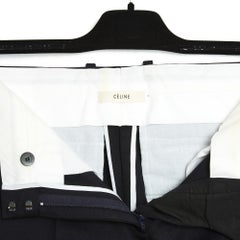 Céline 2014 Phoebe Philo Pantalon FR38 Black Wool Pants Trousers US28 Celine