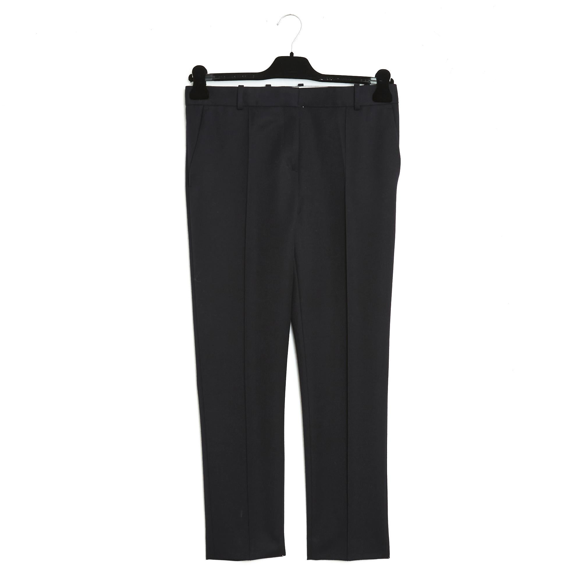Céline 2014 Phoebe Philo Pantalon FR38 Black Wool Pants Trousers US28 Celine For Sale 1