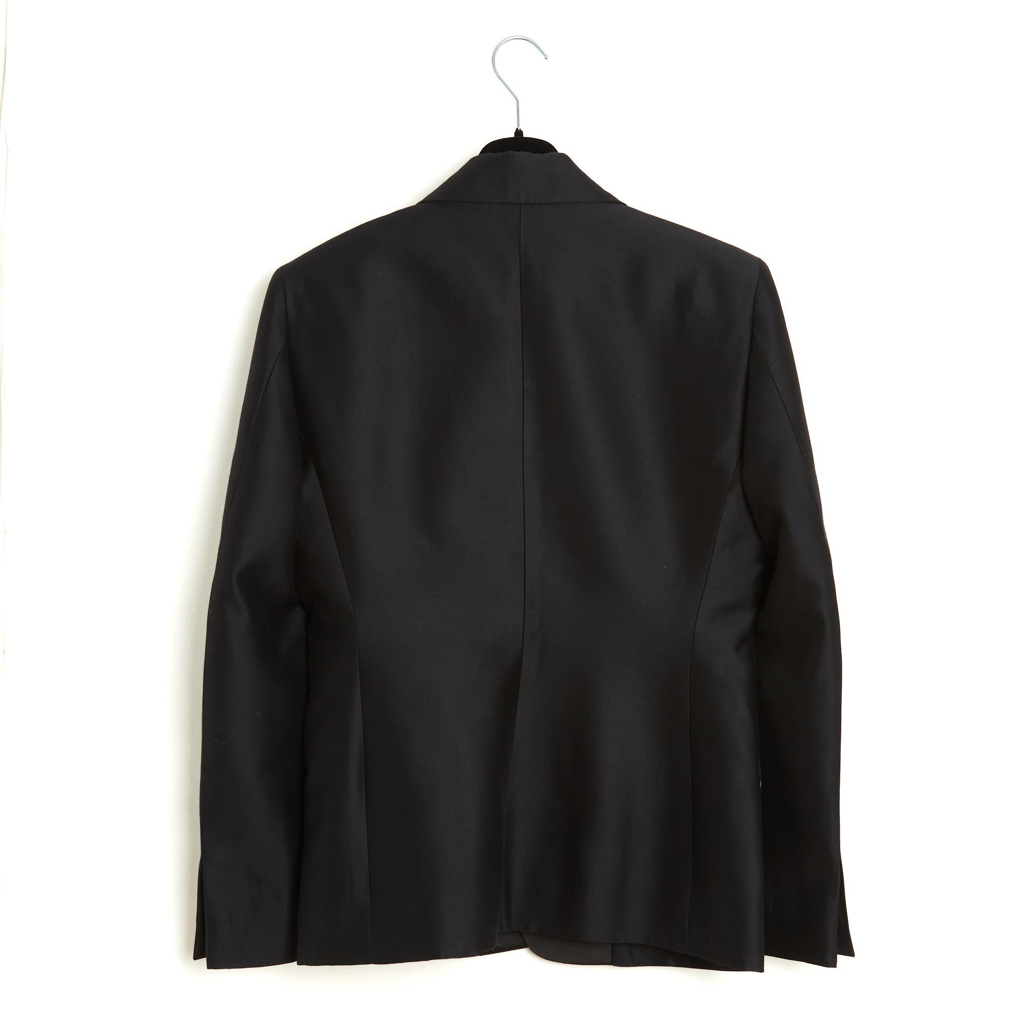 Céline 2016 Veste Smoking FR42 Black Buttonless Bulky Jacket UK14 US12 Celine For Sale 1