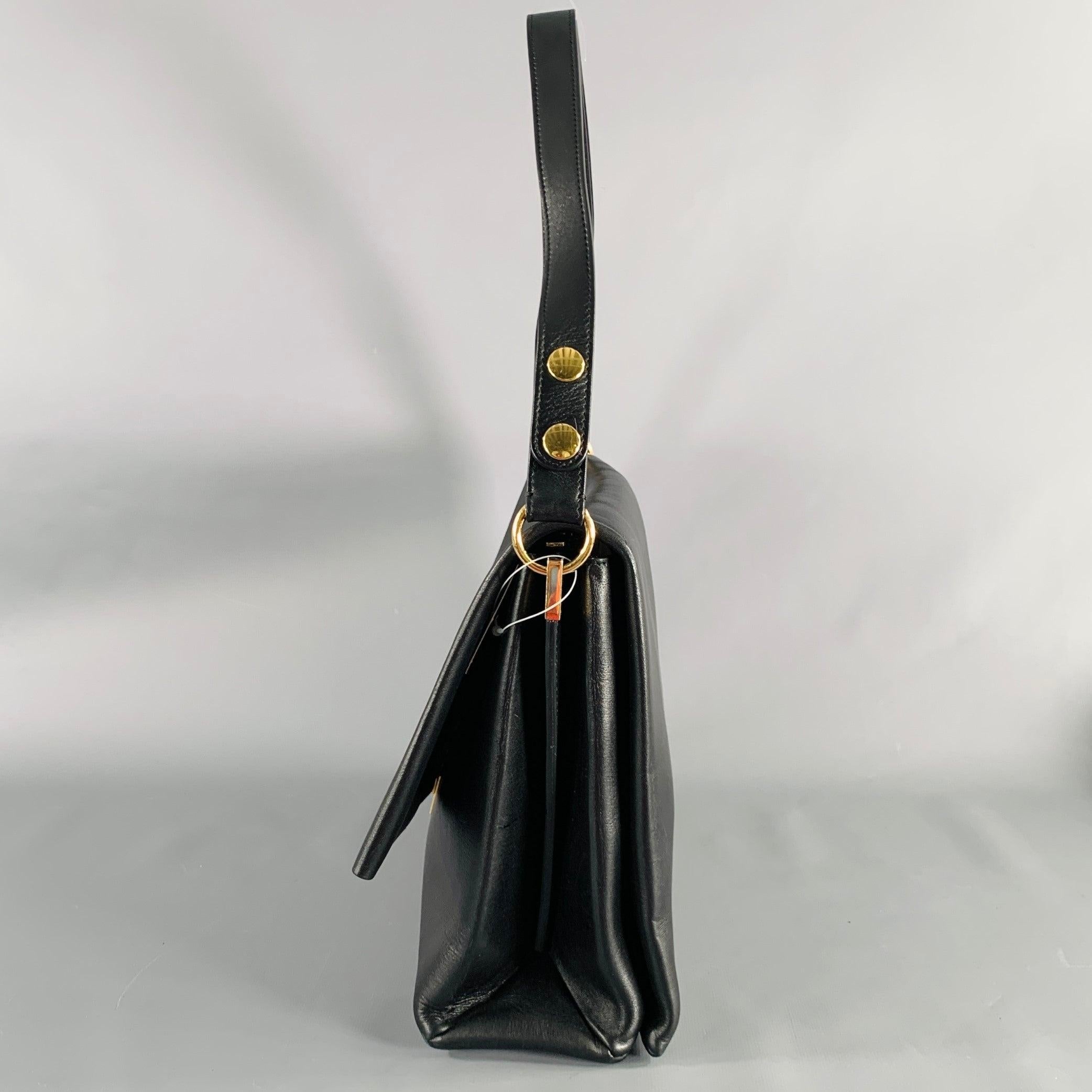 CELINE 2018 Black Gold Leather Doctor Bag Handbag 1