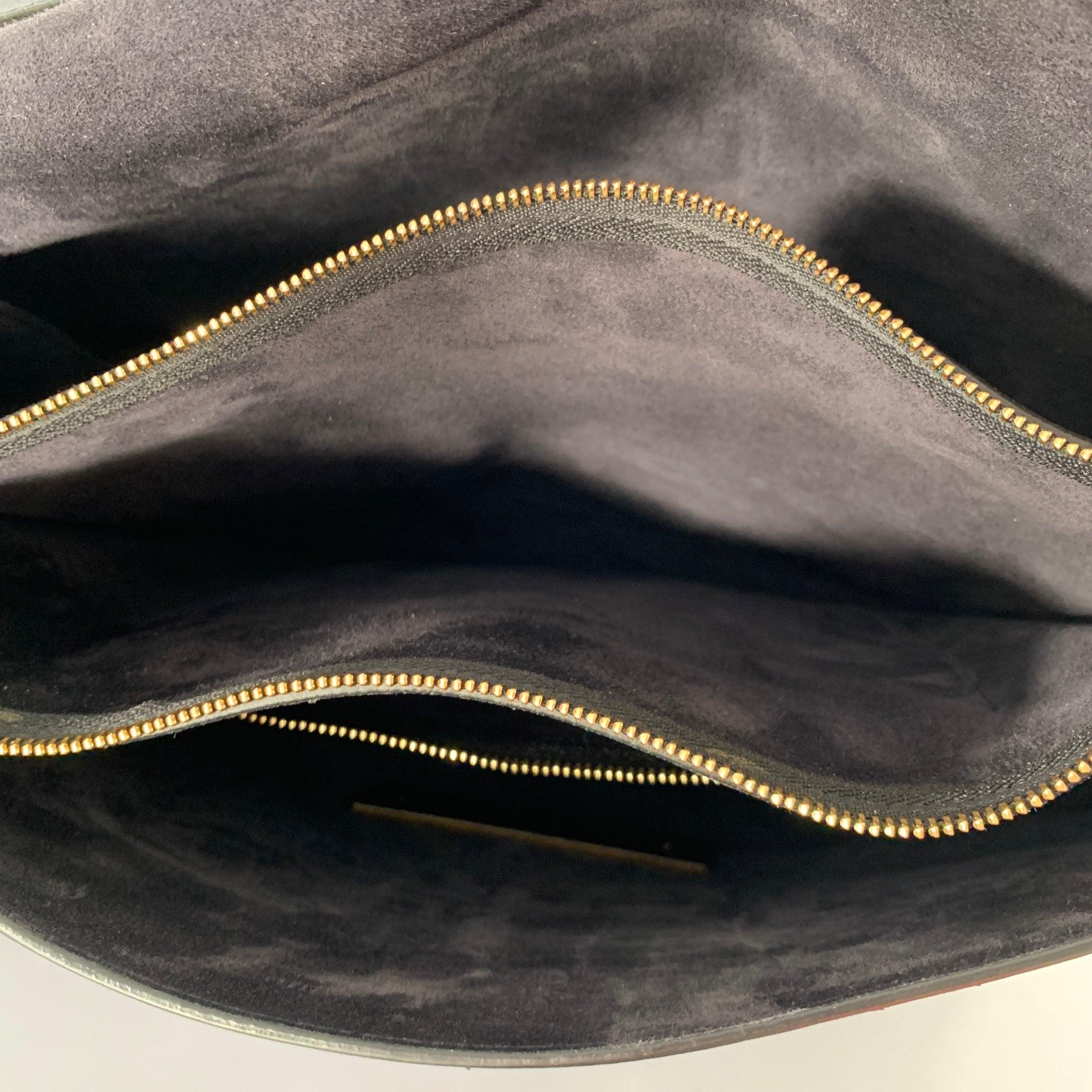 CELINE 2018 Black Gold Leather Doctor Bag Handbag 3