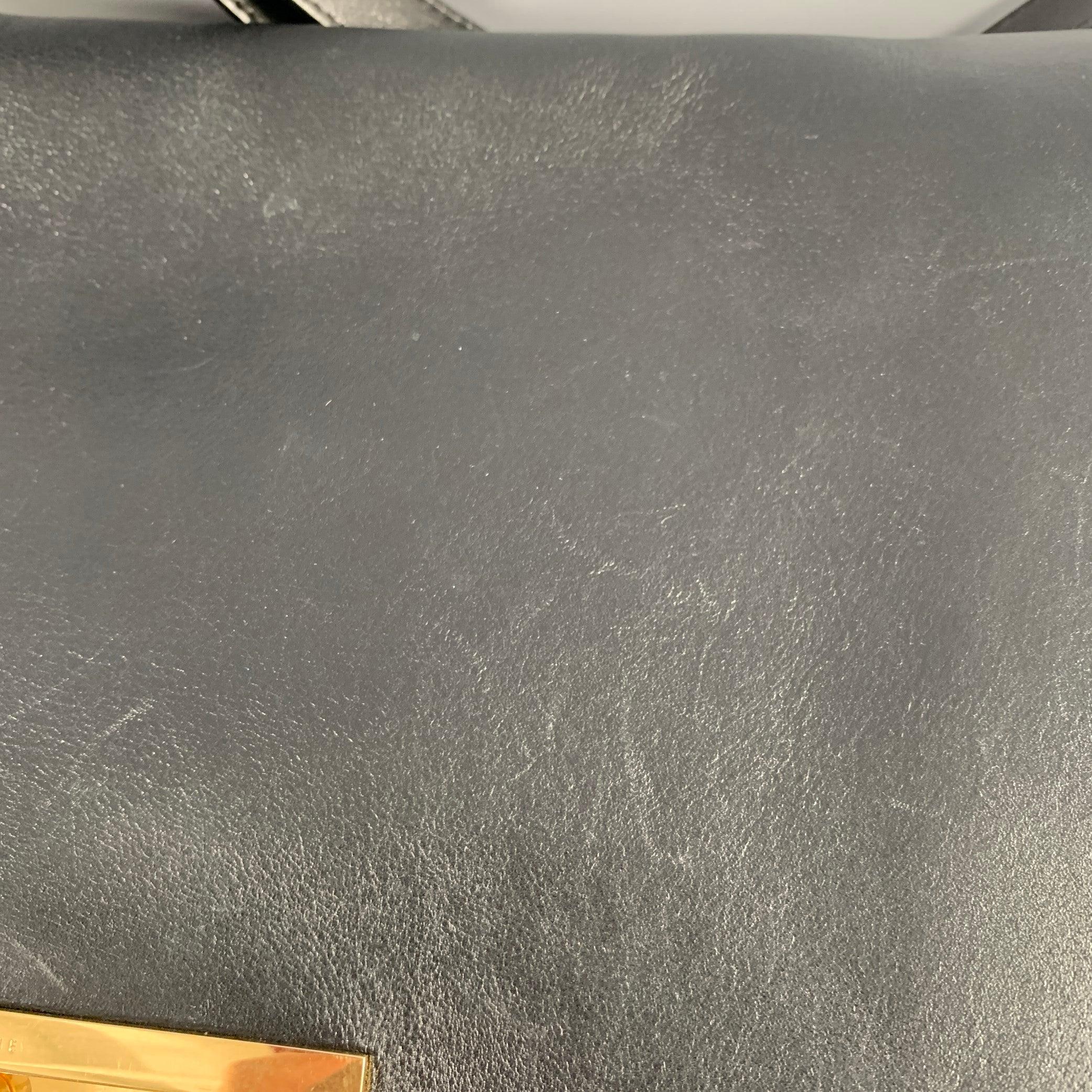 CELINE 2018 Black Gold Leather Doctor Bag Handbag 5