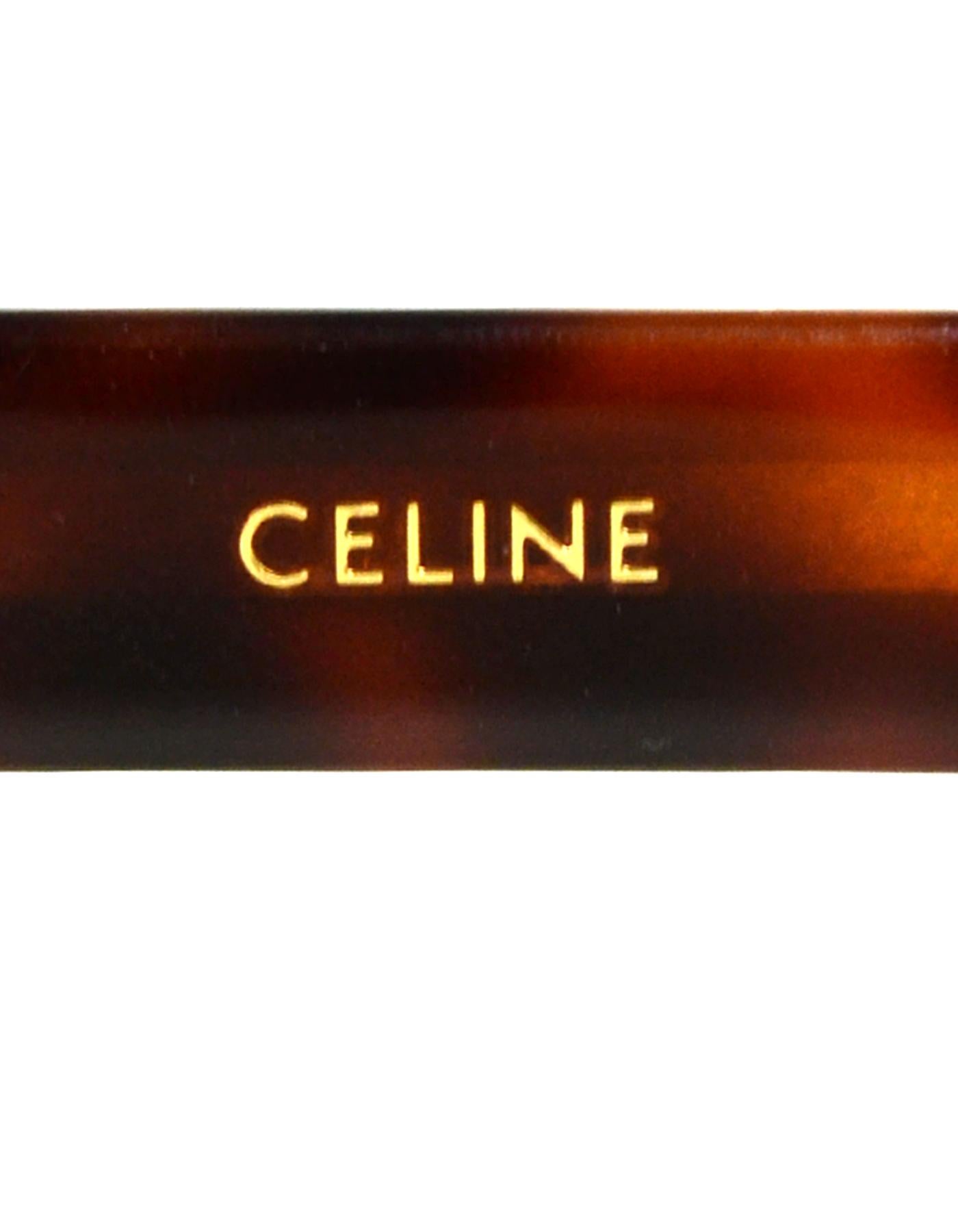Women's Celine 2019 Brown Tortoise Round-Frame Acetate Sunglasses 