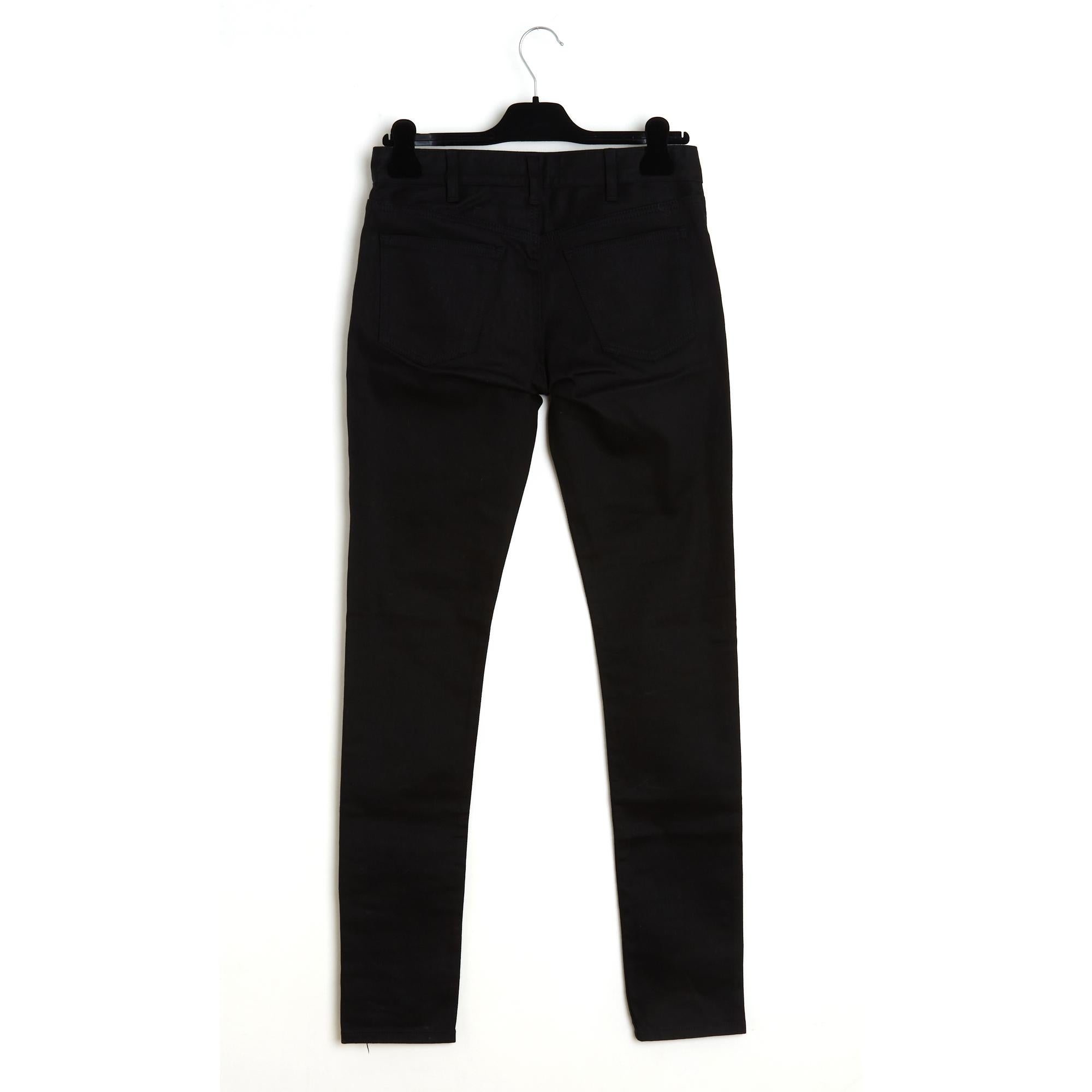Women's or Men's Celine 2019 Jean FR34 Simane Black Japanese Denim Pants Jeans US26 Céline For Sale