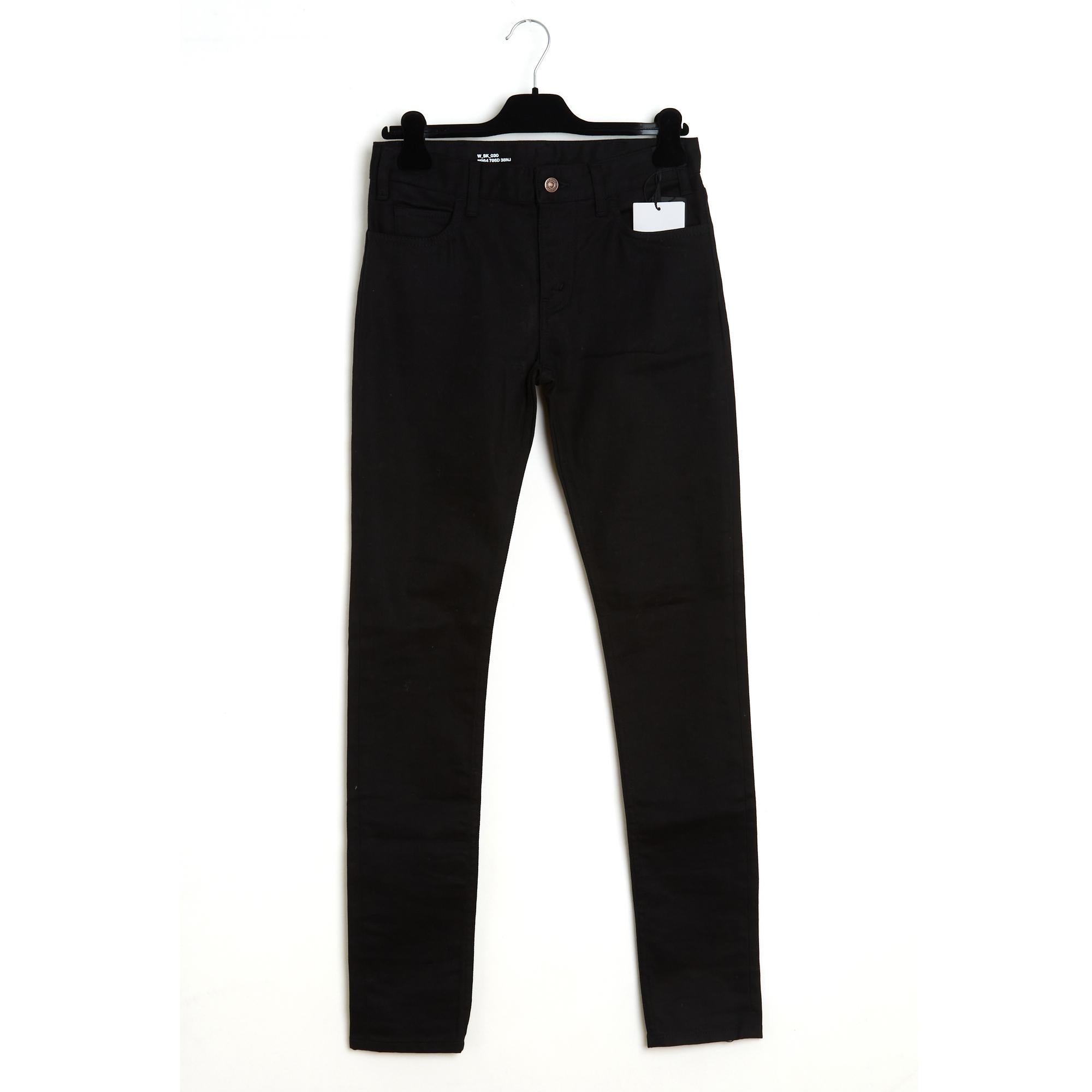 Celine 2019 Jean FR34 Simane Black Japanese Denim Pants Jeans US26 Céline For Sale 1