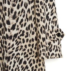 Celine 2019 Manteau FR38 Animal Print Cotton Slimane Trench Coat UK10 US8 Céline