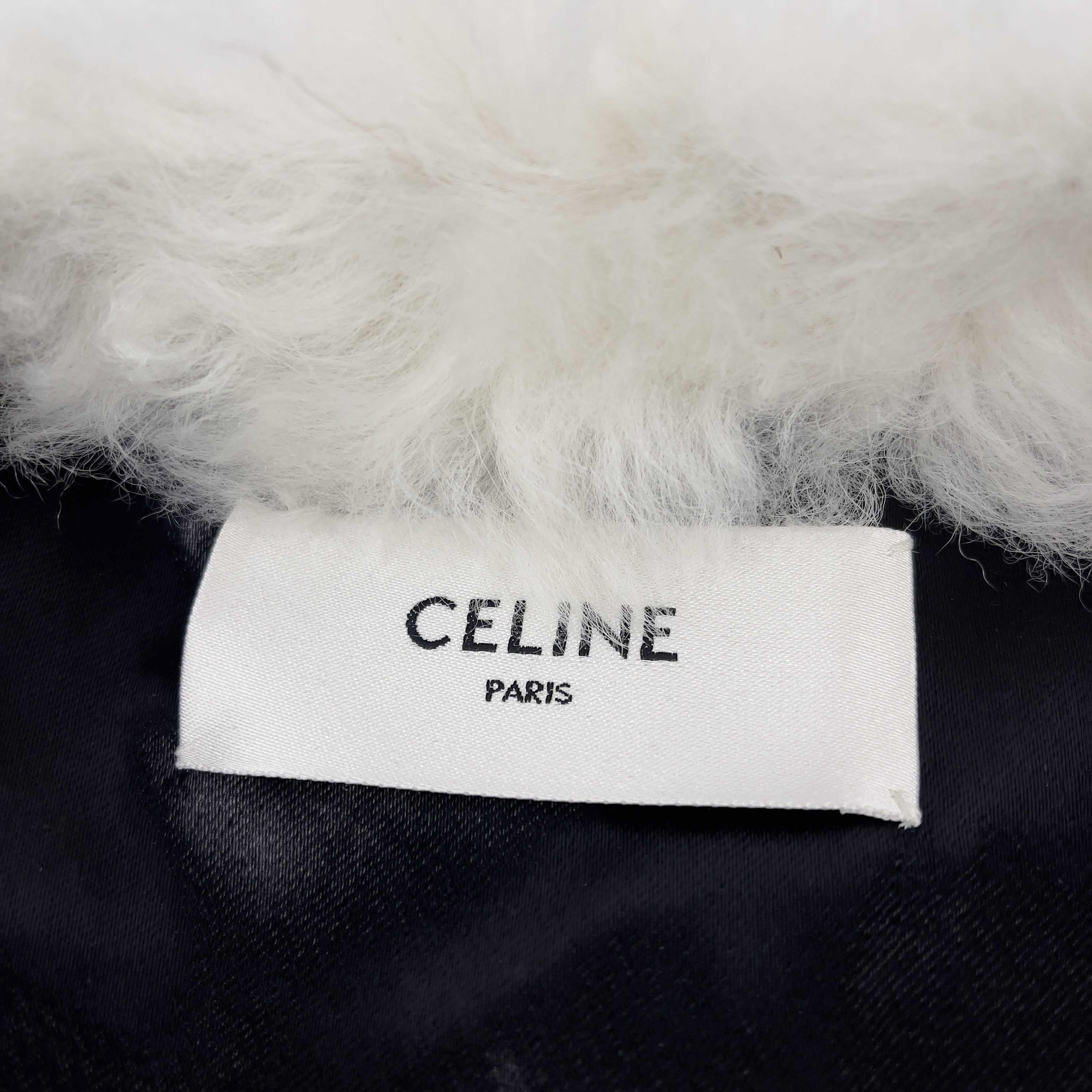 Celine 2020 Shearling Vest Jacket Waistcoat Ivory 34 US 2 XS In Excellent Condition In Sanford, FL