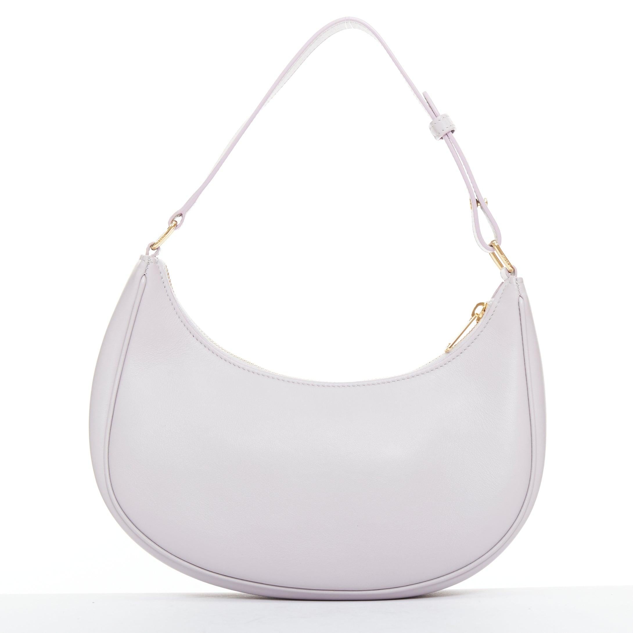 Celine 2021 Ava sac à bandoulière demi-lune en cuir de veau violet lavande Pour femmes en vente